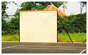 Court construction practise wall 