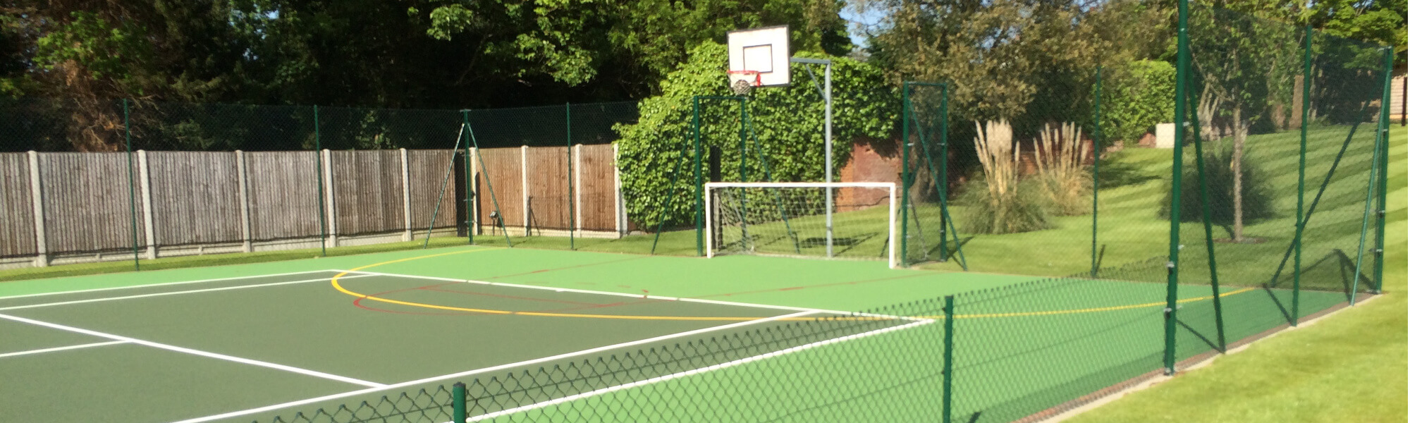5 aside goal and basketball net