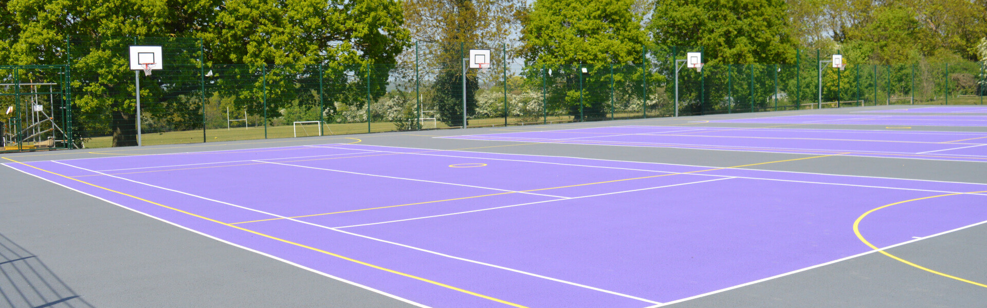purple basketball courts