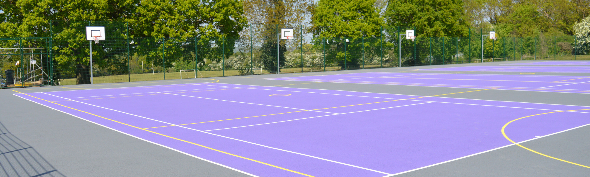 purple basketball courts