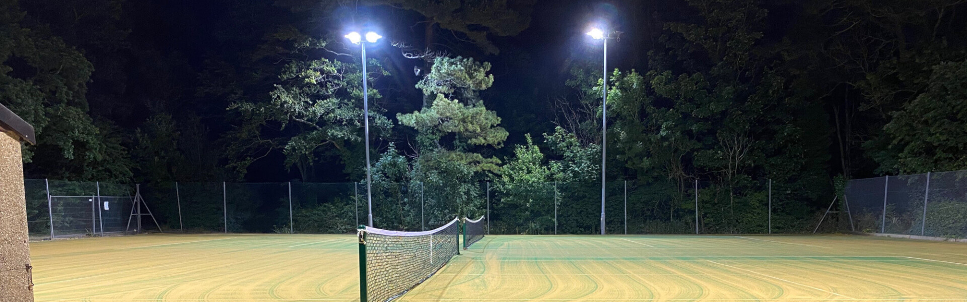 floodlighting at night