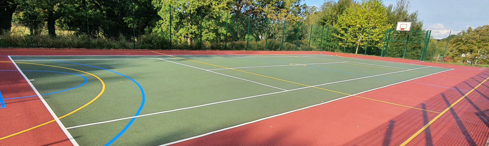 sports court in the sun