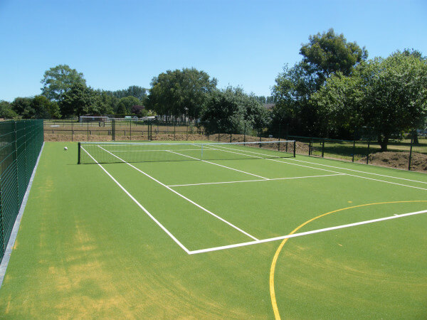 tennis court in the sun