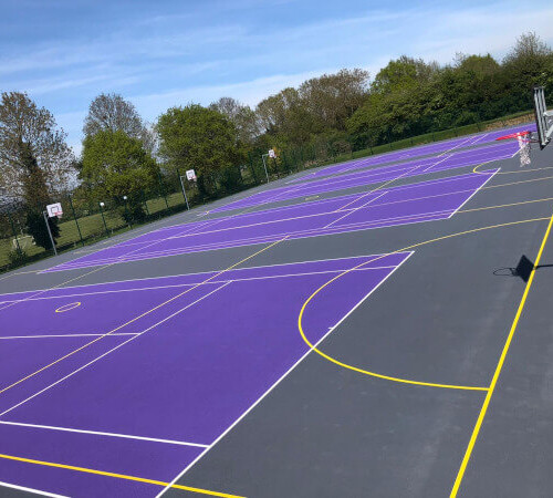 purple sports court