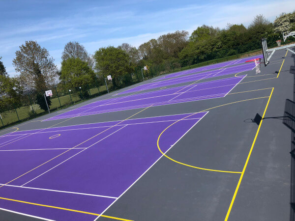 purple sports court