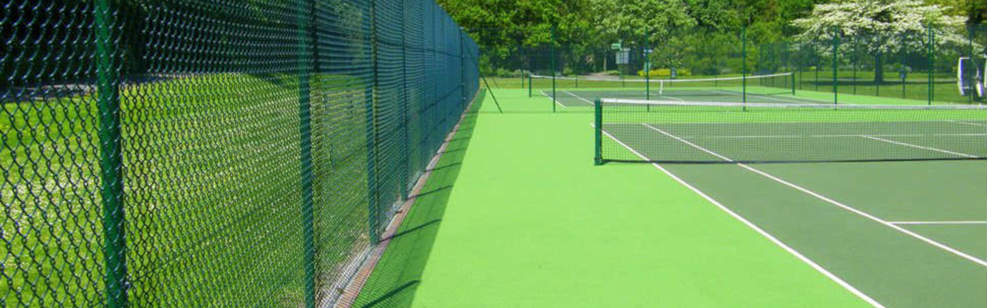 outside tennis courts